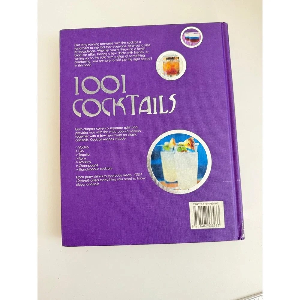 1001 Cocktails A Cocktail for Every Occasion and Mood Hardcover Recipe Book
